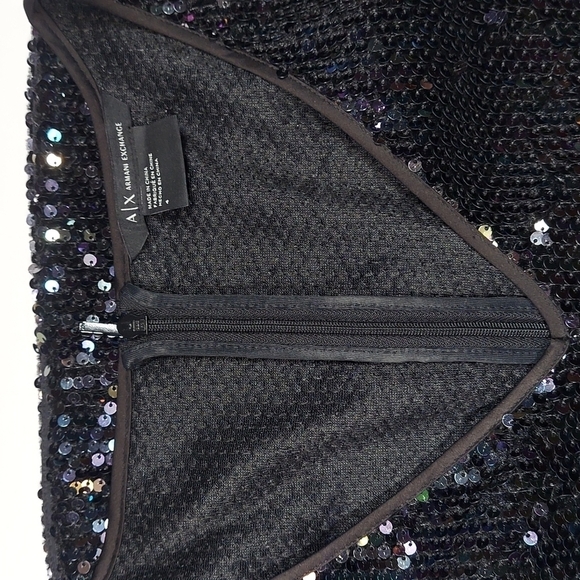 ARMANI EXCHANGE SEQUIN-STUDDED V-NECK DRESS SIZE 4 - Picture 16 of 16
